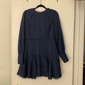 Aqua fit and flare dress